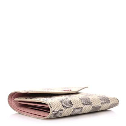 Louis Vuitton Damier Azur Victorine Wallet Rose Ballerine 4 of 10
