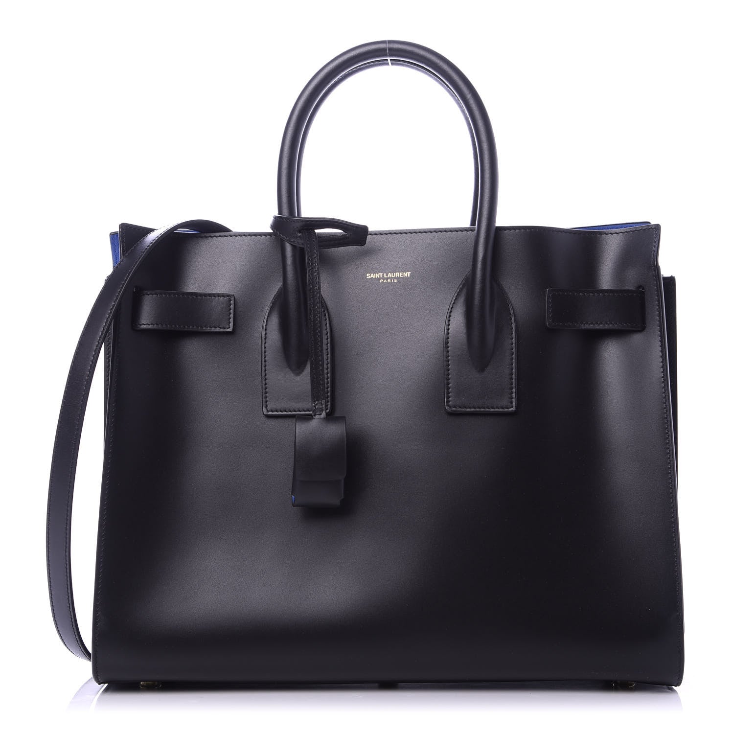 Saint Laurent Calfskin Small Sac De Jour Black Blue Majorelle 1 of 10