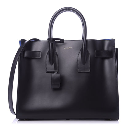 Saint Laurent Calfskin Small Sac De Jour Black Blue Majorelle 1 of 10