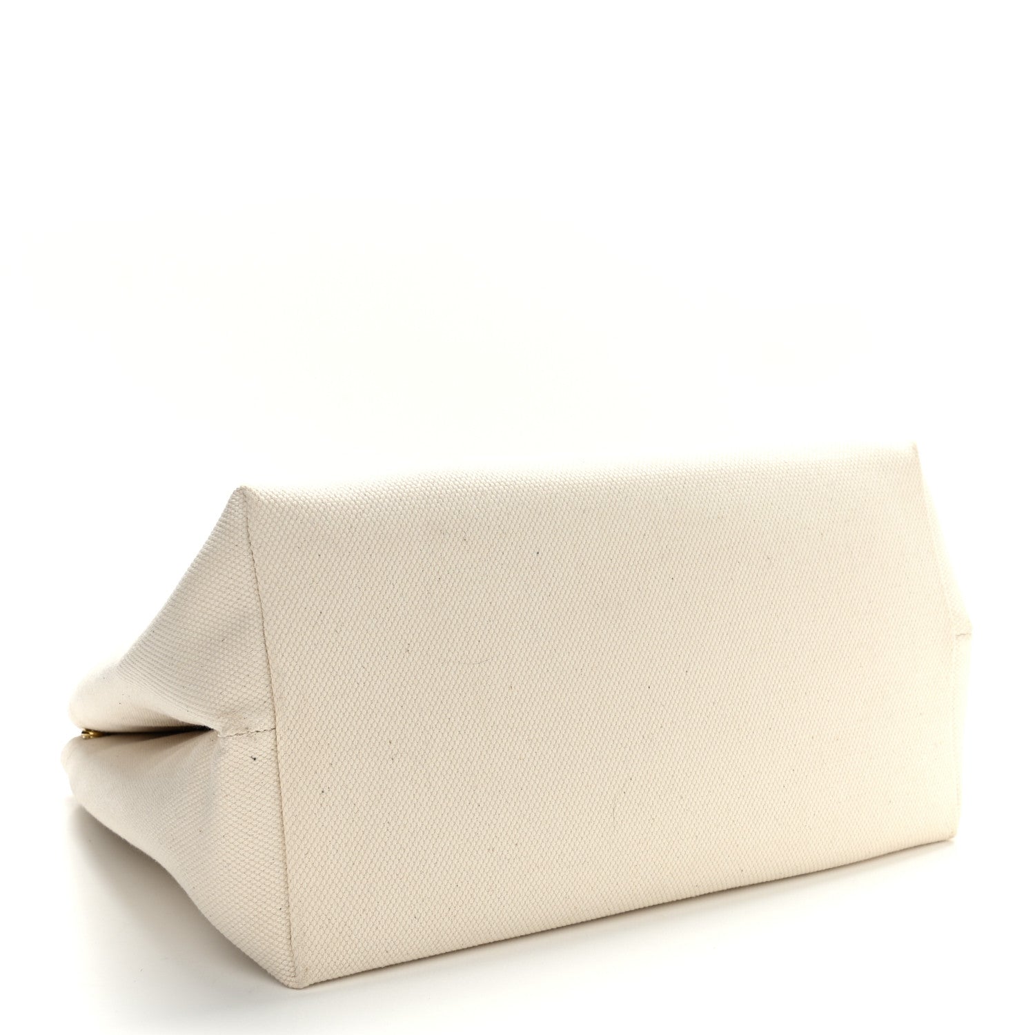 Celine Canvas Calfskin Horizontal Cabas Natural Tan 4 of 9