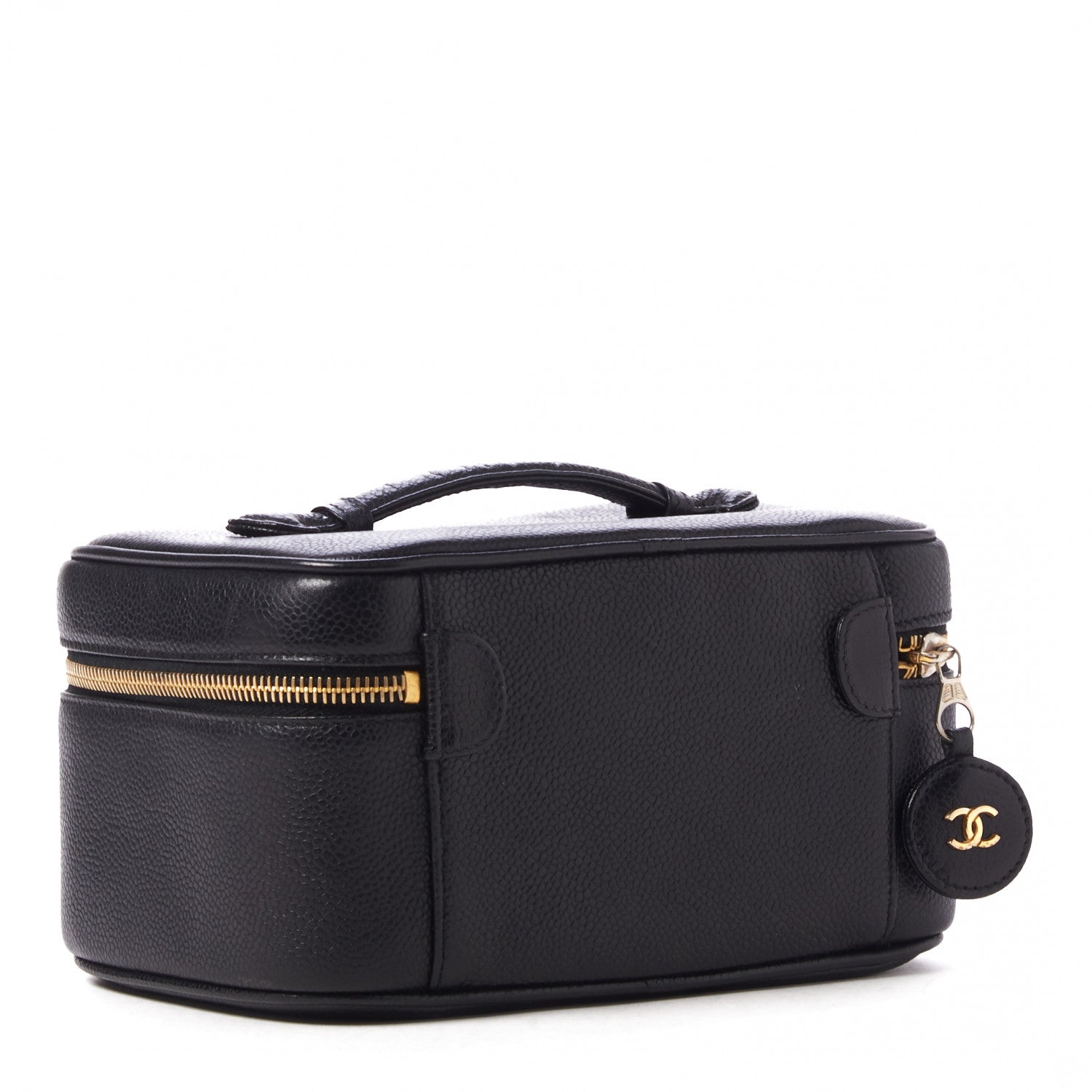 Chanel Caviar CC Vanity Cosmetic Case Black 2 of 8