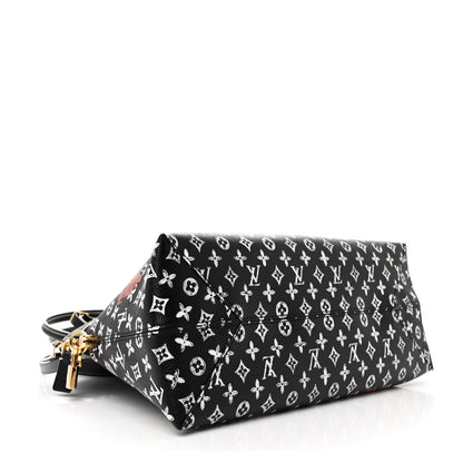 Louis Vuitton Calfskin Catogram Alma Souple MM Black 4 of 10