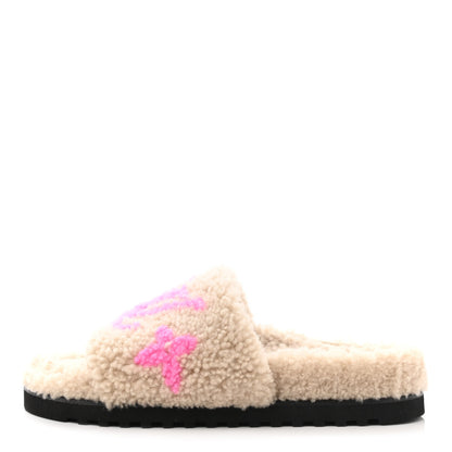 Louis Vuitton Shearling Paseo Flat Comfort Mule 39 Beige 1 of 9