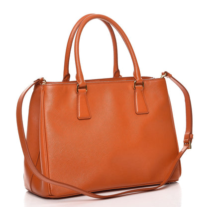 Prada Saffiano Lux Medium Tote Papaya 4 of 12