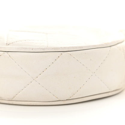 Chanel Lambskin Quilted Round Tassel Crossbody Bag White 10 of 22
