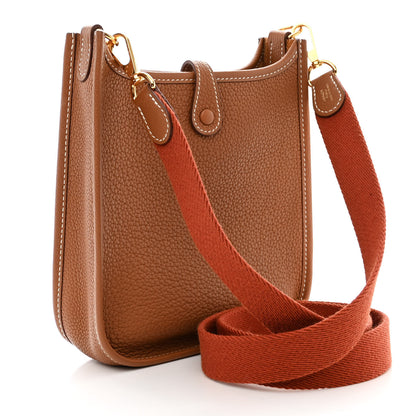 Hermes Taurillon Clemence Amazone Evelyne TPM Gold Cuivre 3 of 11