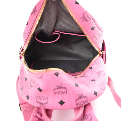 MCM Visetos Small Side Stud Stark Backpack Pink 4 of 14