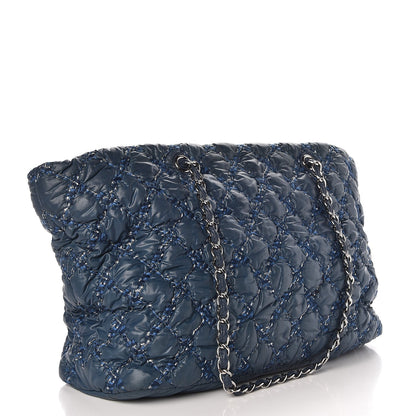 Chanel Nylon Quilted Tweed on Stitch Tote Blue 3 of 10