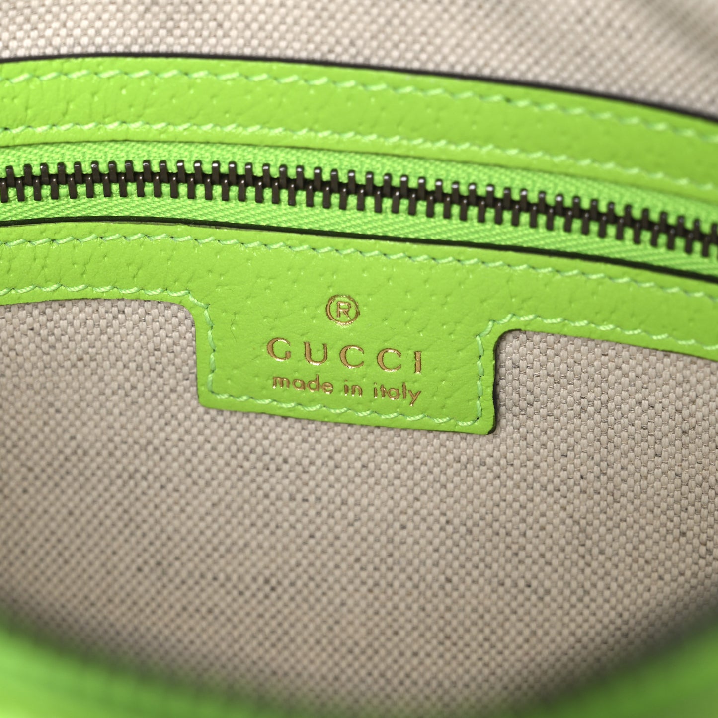 GG Supreme Monogram Textured Dollar Calfskin Web Ophidia Wristlet Shoulder Bag Beige Ebony Green
