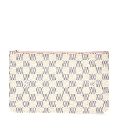 Louis Vuitton Damier Azur Neverfull MM GM Pochette Rose Ballerine 1 of 8