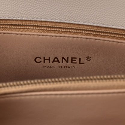 Chanel Caviar Quilted Small Coco Handle Flap White 6 of 9