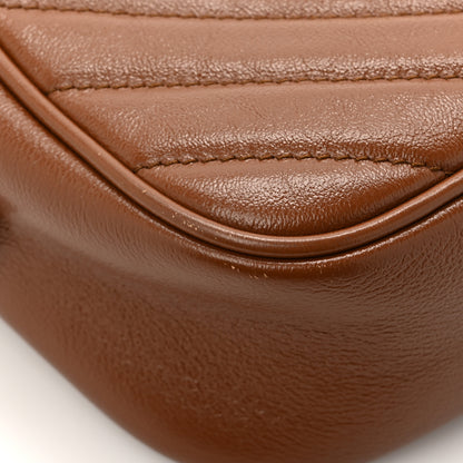 Gucci Glazed Calfskin Matelasse Diagonal Small GG Marmont Chain Shoulder Bag Cuir 11 of 13