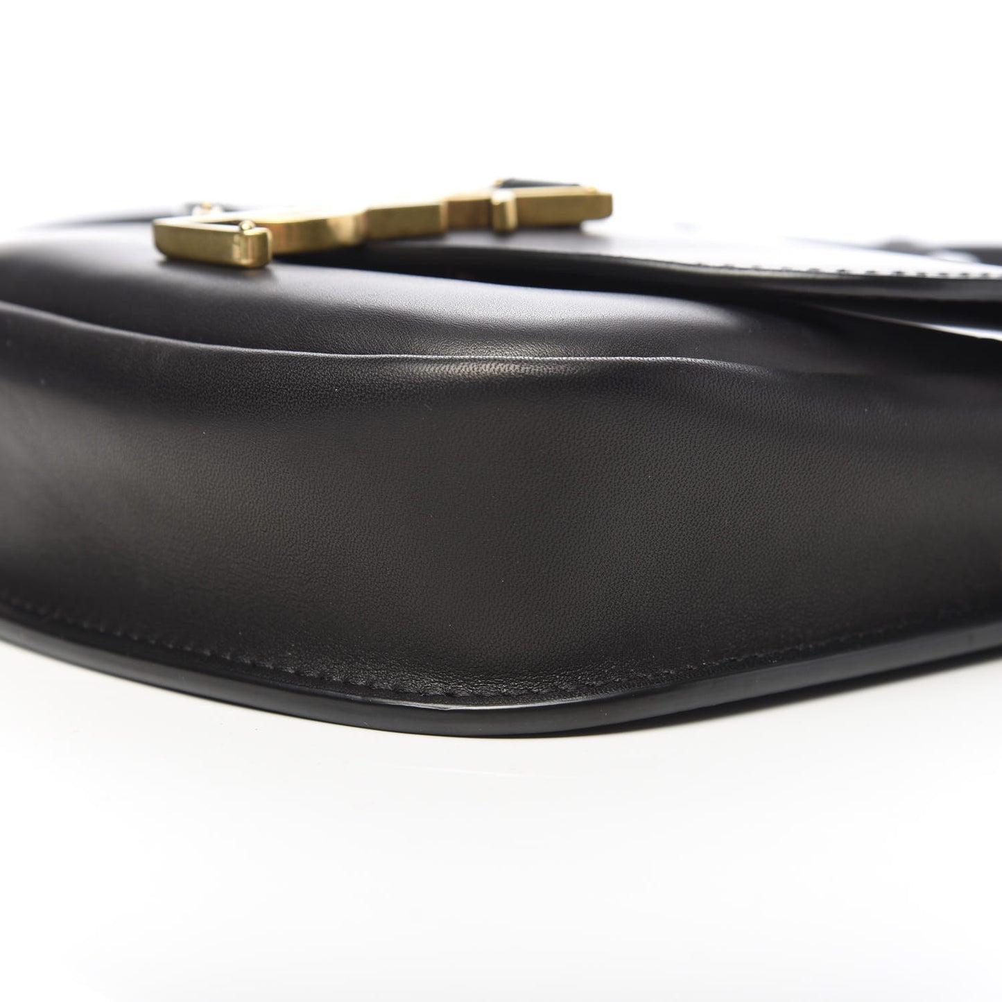 Smooth Calfskin Mini Classic Monogram Kaia Satchel Black