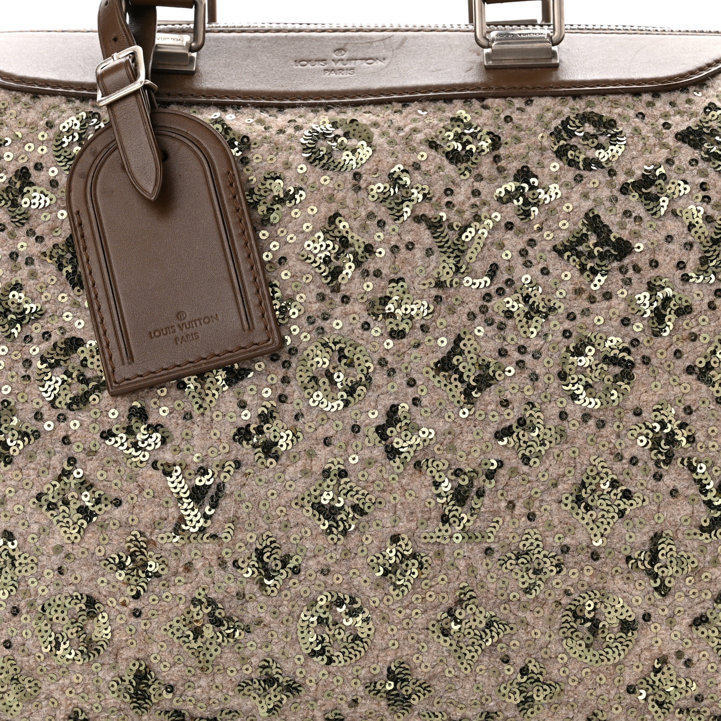 Sequin Monogram Sunshine Express Speedy Kaki