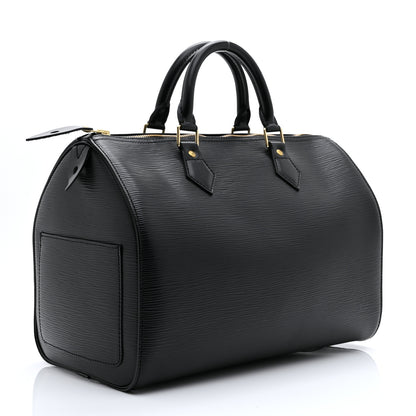 Louis Vuitton Epi Speedy 30 Black 3 of 10