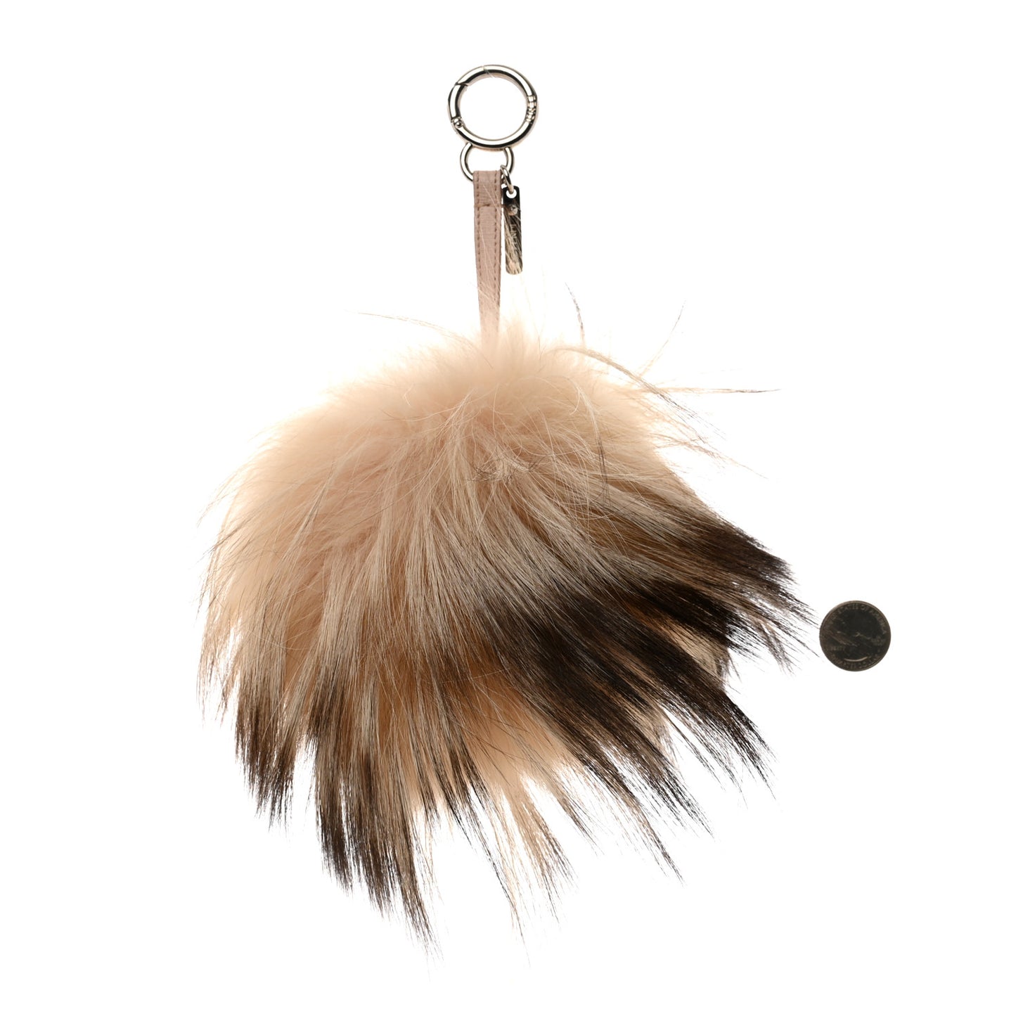 Mink Fox Fur Vitello Wild Jess Monster Bag Bug Charm Pink