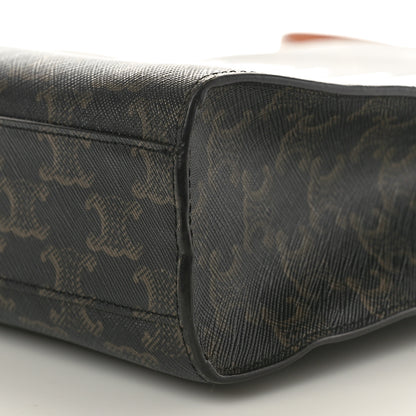 Celine Triomphe Canvas Calfskin Small Vertical Cabas Tan 8 of 8