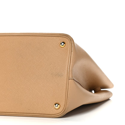 Prada Saffiano Cuir Medium Double Bag Noisette 12 of 16