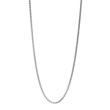 David Yurman Sterling Silver 3mm Wheat Chain Necklace 24:" 1 of 4