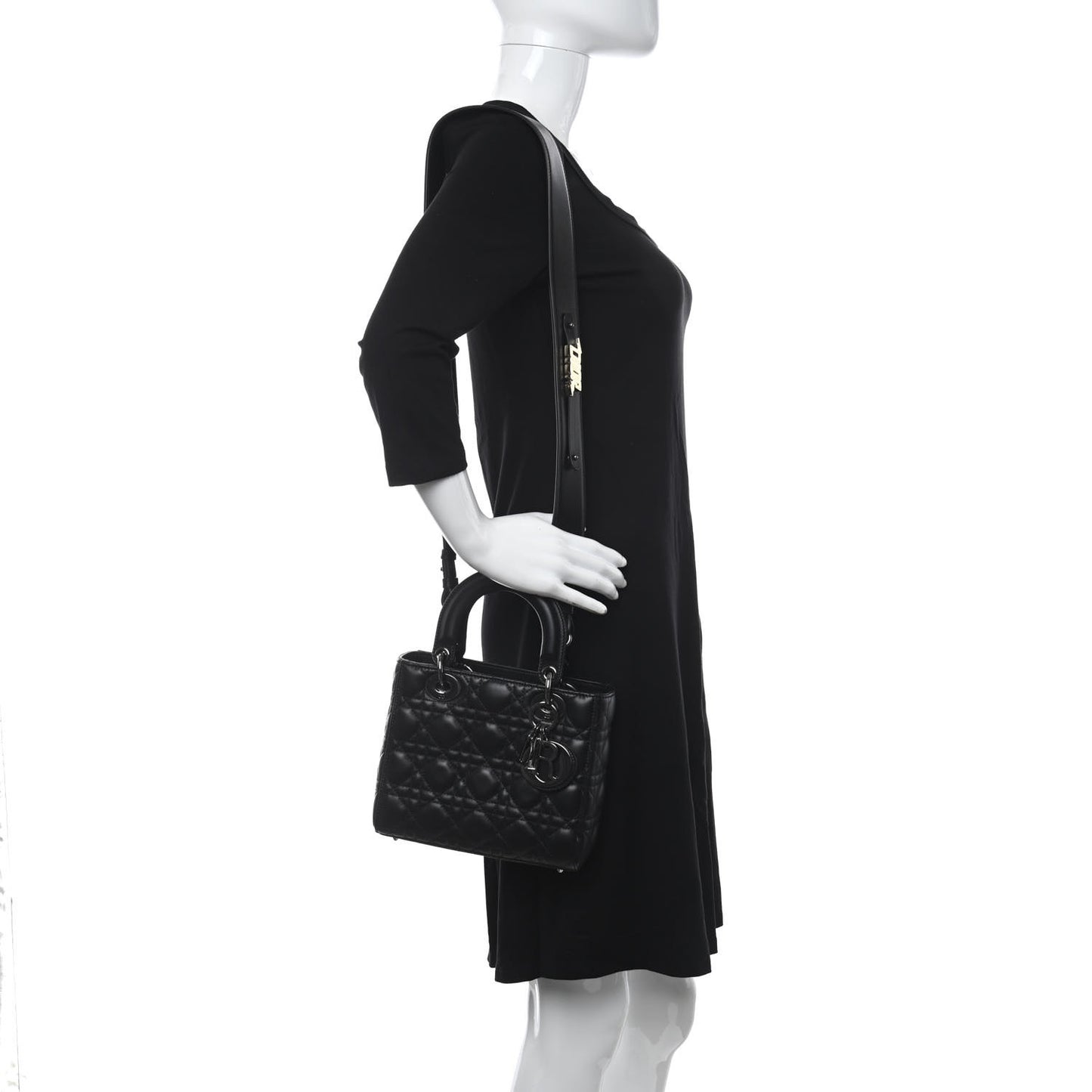 Lambskin Cannage Small My ABCDior Lady Dior Black