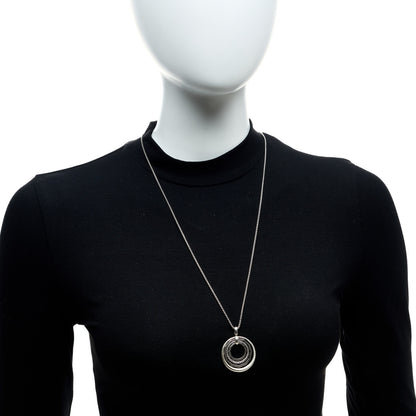 David Yurman Sterling Silver Diamond Stax Pendant Necklace 2 of 5