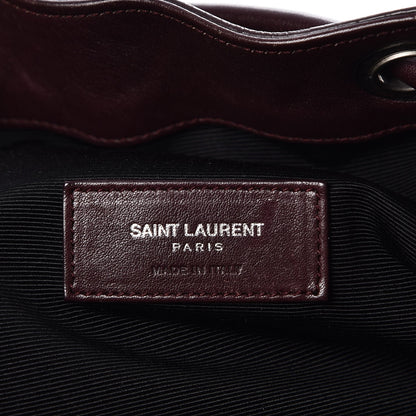 Saint Laurent Calfskin Medium Rider Bucket Bag Bordeaux 6 of 7