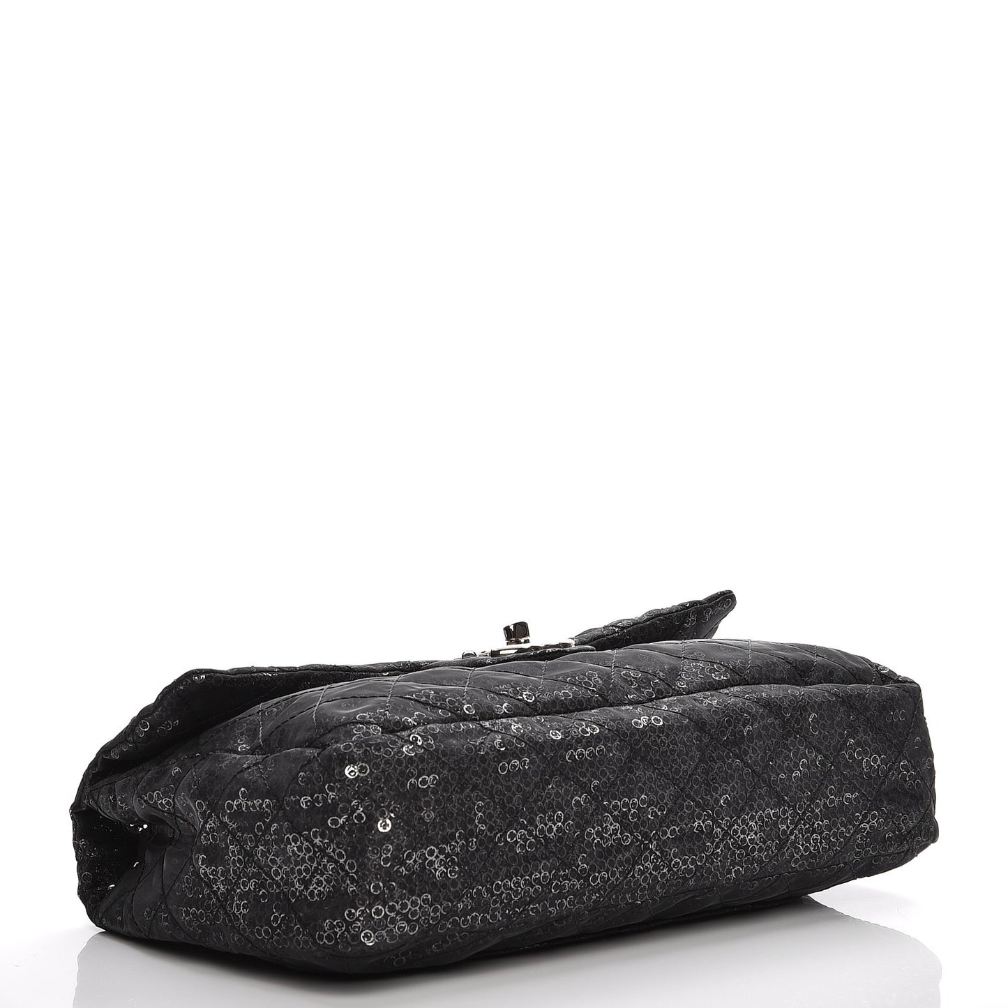 Hidden Sequin Maxi Flap Black