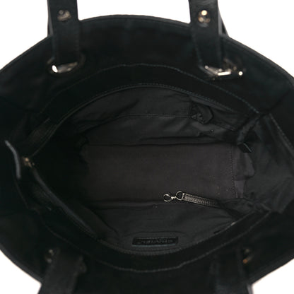 Chanel Coated Canvas Quilted Small Paris Biarritz Tote Black 5 of 9