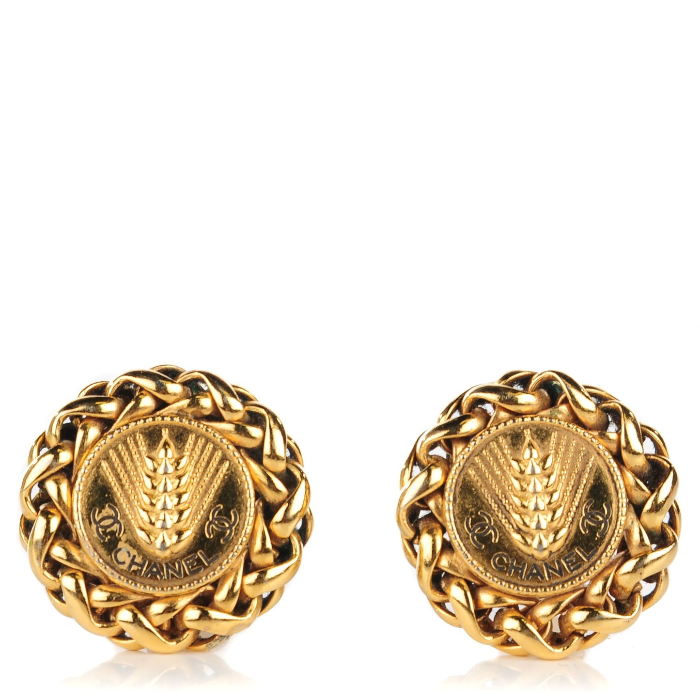 CC Clip On Earrings Gold