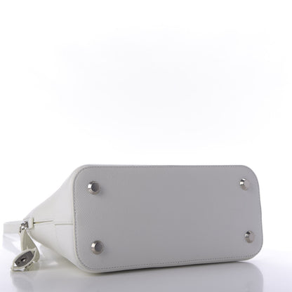 Balenciaga Signature Grained Calfskin Logo S Ville Top Handle Bag White Black 5 of 11