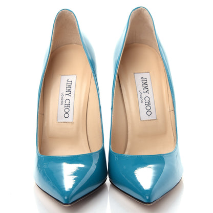 Jimmy Choo Patent Anouk 120 Pumps 37.5 Turquoise 5 of 10