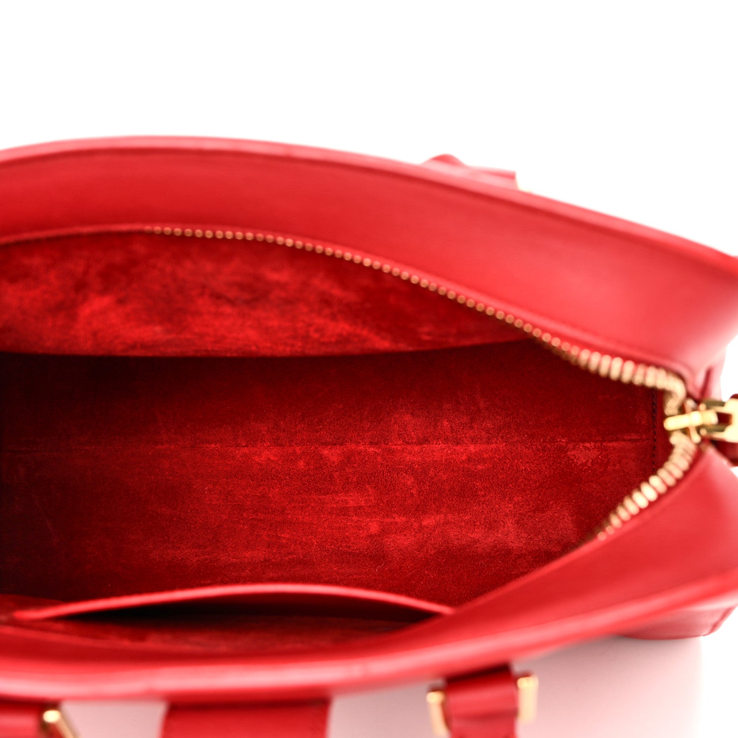 Saint Laurent Calfskin Baby Monogram Cabas Red 5 of 11