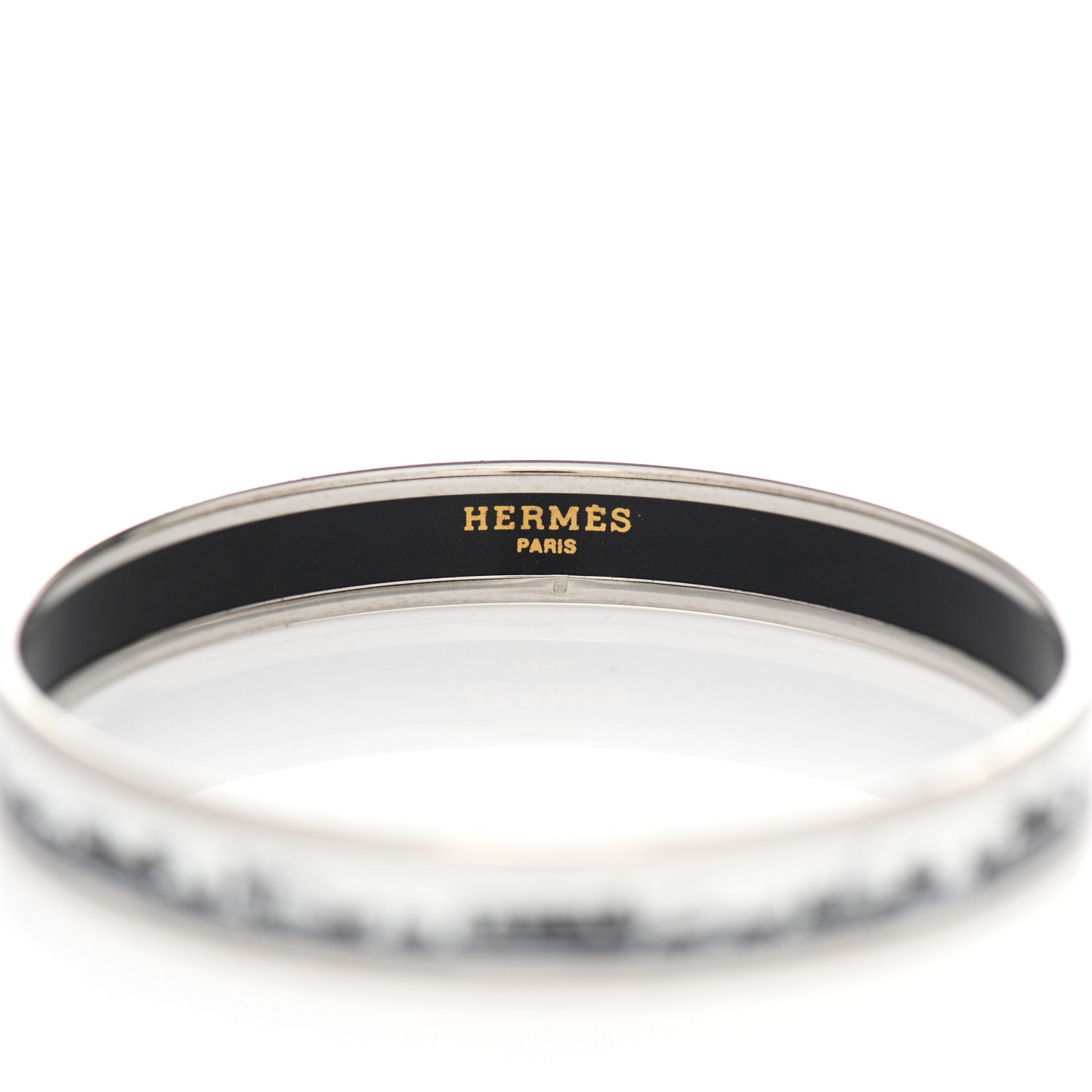 Hermes Enamel Printed Carriage Narrow Bracelet 65 4 of 7