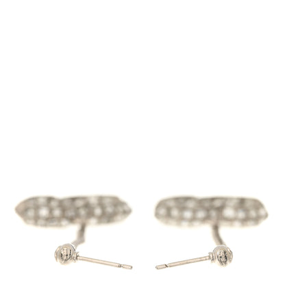 Chanel Baguette Crystal CC Drop Earrings Silver 3 of 4