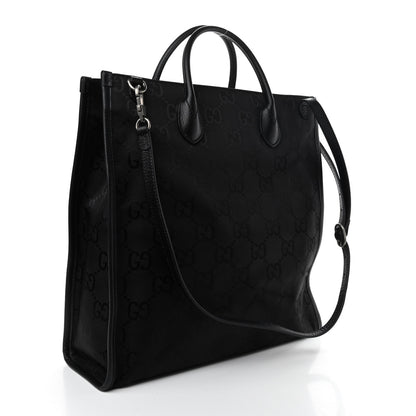 Gucci Econyl Nylon Monogram Off The Grid Long Tote Bag Black 3 of 10