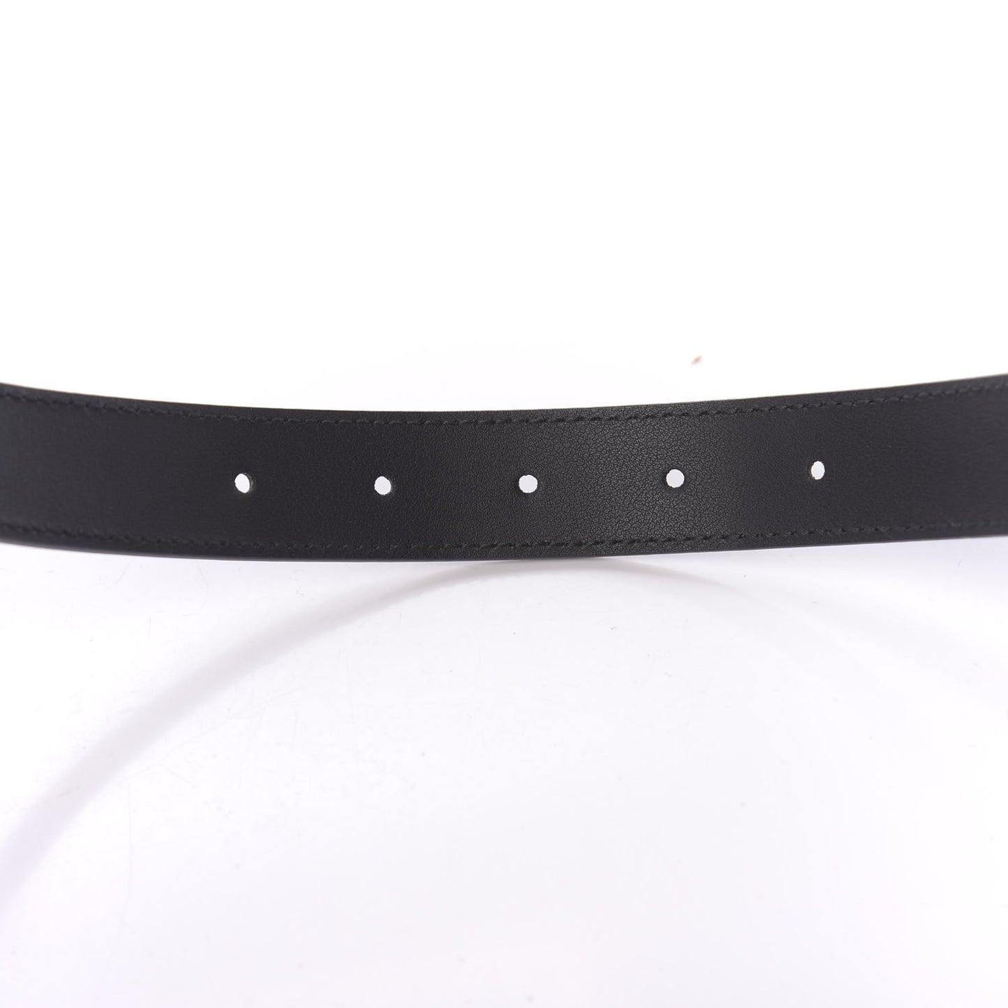 Moon Calfskin Torchon Double G 25mm Belt 80 32 Black