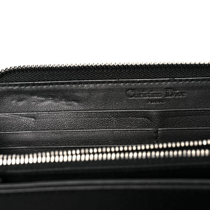 Christian Dior Patent Cannage Lady Dior Continental Zip Wallet Black 6 of 8