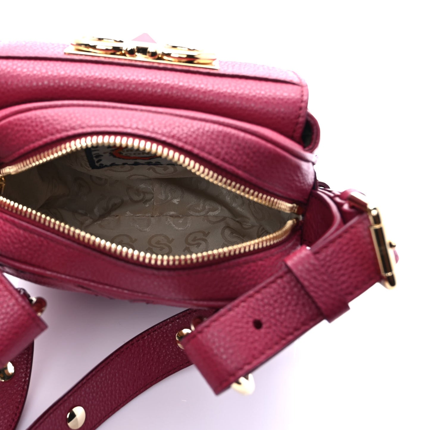 Calfskin Gancini Camera Case Melagrana