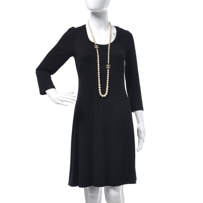 Chanel Pearl Baguette Crystal Long CC Necklace Gold 2 of 6