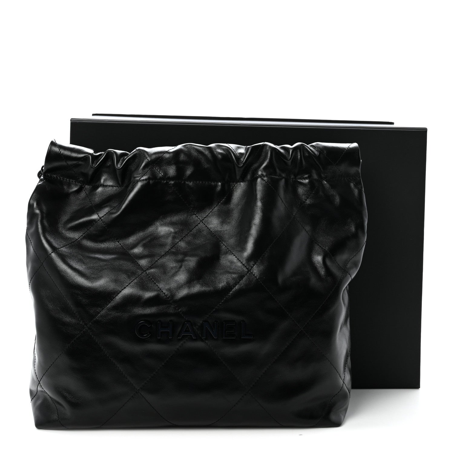 Chanel Shiny Calfskin Quilted Small Chanel 22 So Black 12 of 12