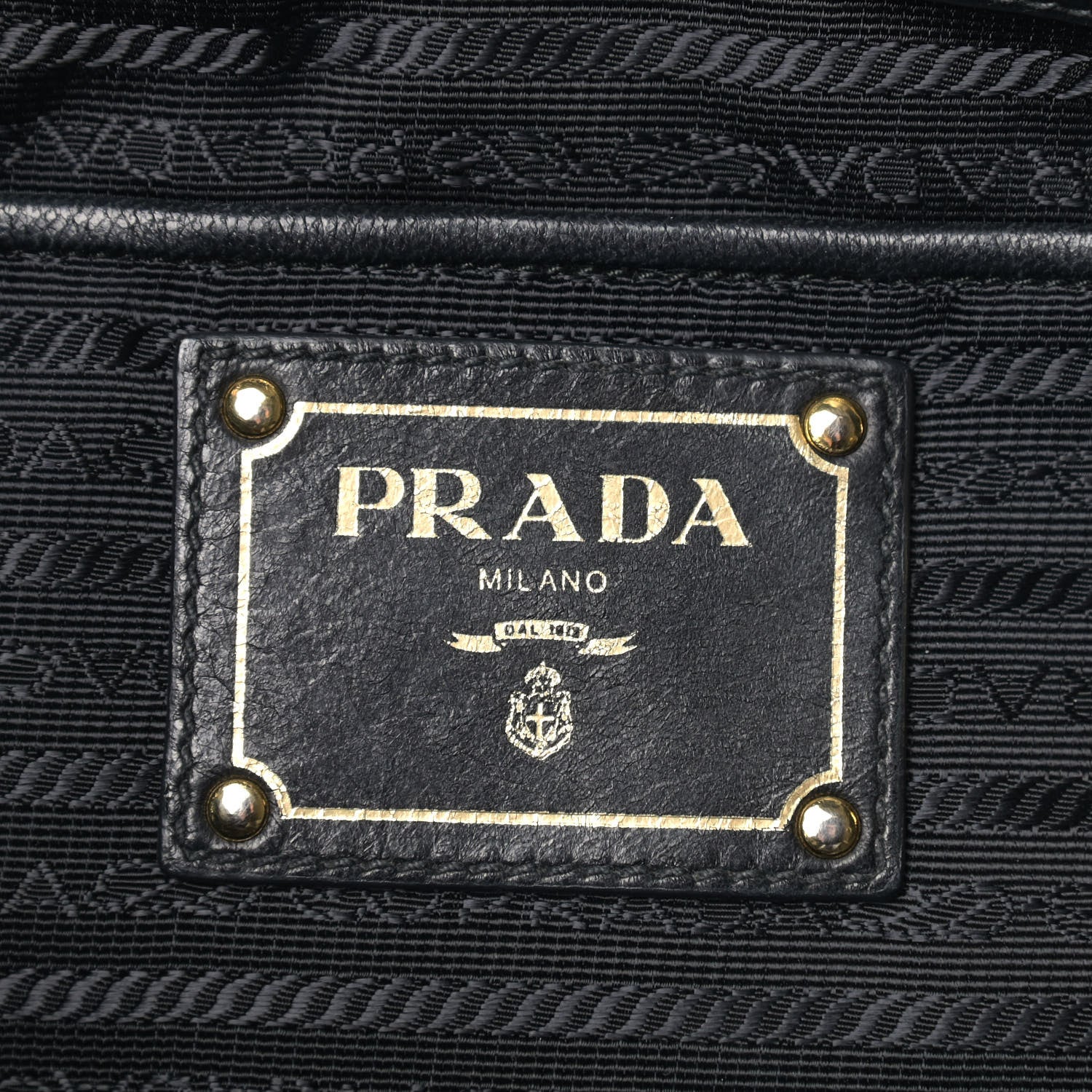 Prada Tessuto Nylon Gaufre Drawstring Tote Black 6 of 11