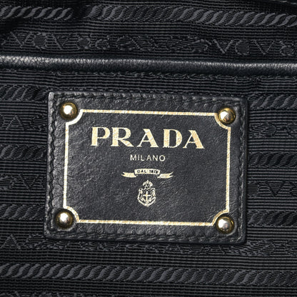 Prada Tessuto Nylon Gaufre Drawstring Tote Black 6 of 11
