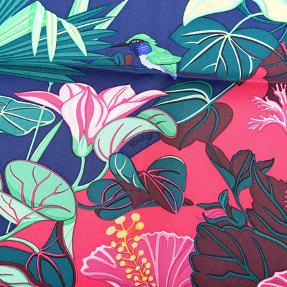 Hermes Silk Tatouage Flamingo Party Scarf 90 3 of 5