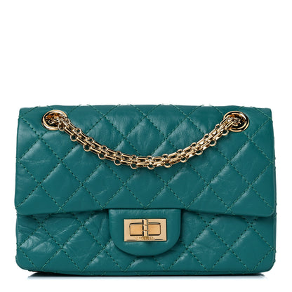 Chanel Aged Calfskin Quilted 2.55 Reissue Mini Flap Green 1 of 10