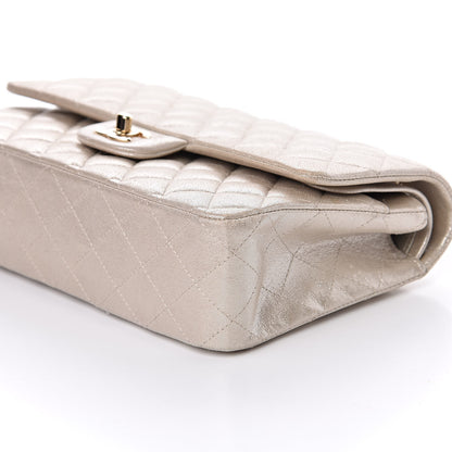 Chanel Iridescent Calfskin Quilted Medium Double Flap Light Gold 9 of 10