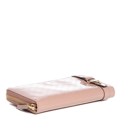 Gucci Patent Microguccissima Nice Zip Around Wallet Dark Cipria 4 of 8
