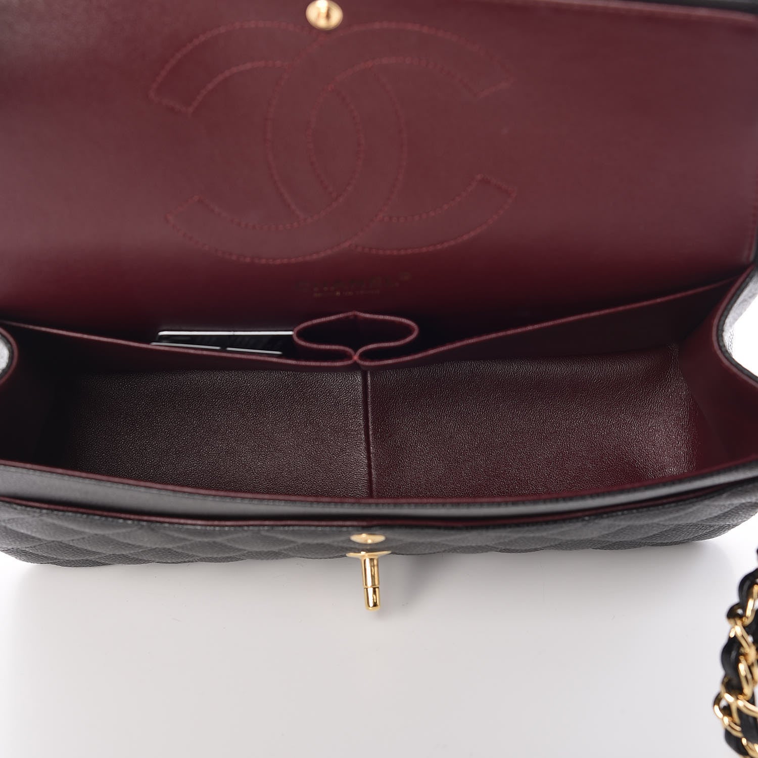 Chanel Caviar Quilted Jumbo Double Flap Black 5 of 9