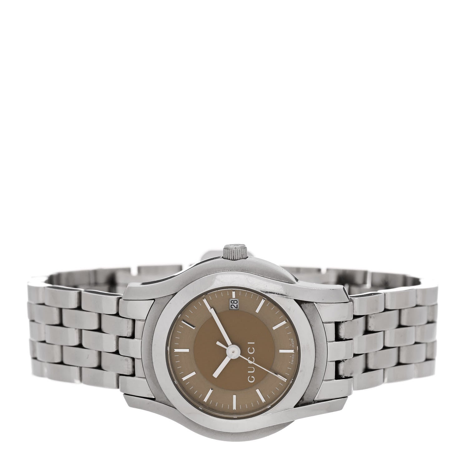 Gucci Stainless Steel 27mm 5500L Quartz Watch Brown 2 of 5