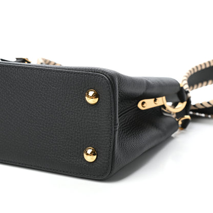 Louis Vuitton Taurillon Crafty Capucines MM Black 8 of 9