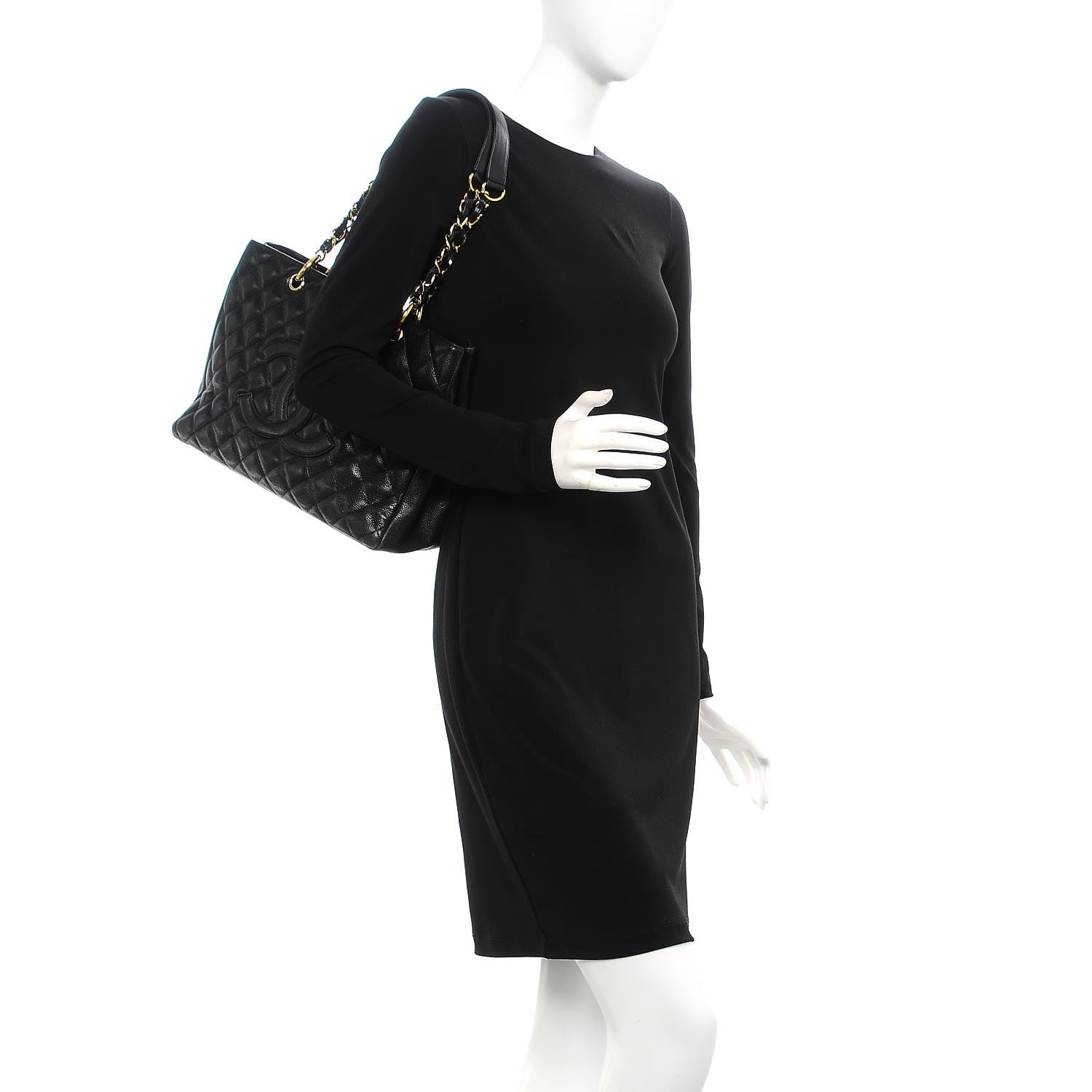 Chanel Caviar Quilted Grand Shopping Tote GST Black 2 of 14